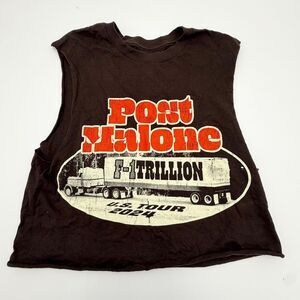 Post Malone F1 Trillion Band Concert Crop Sleeveless T Shirt - US Women’s S